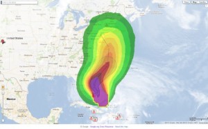 hurricane sandy map